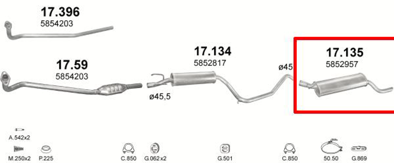 Bosal: 185-431, Walker: 72292,